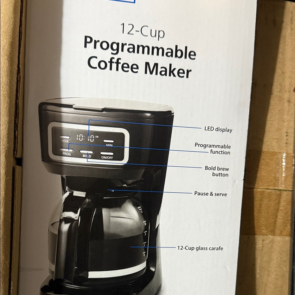 Black Programmable Coffee Maker